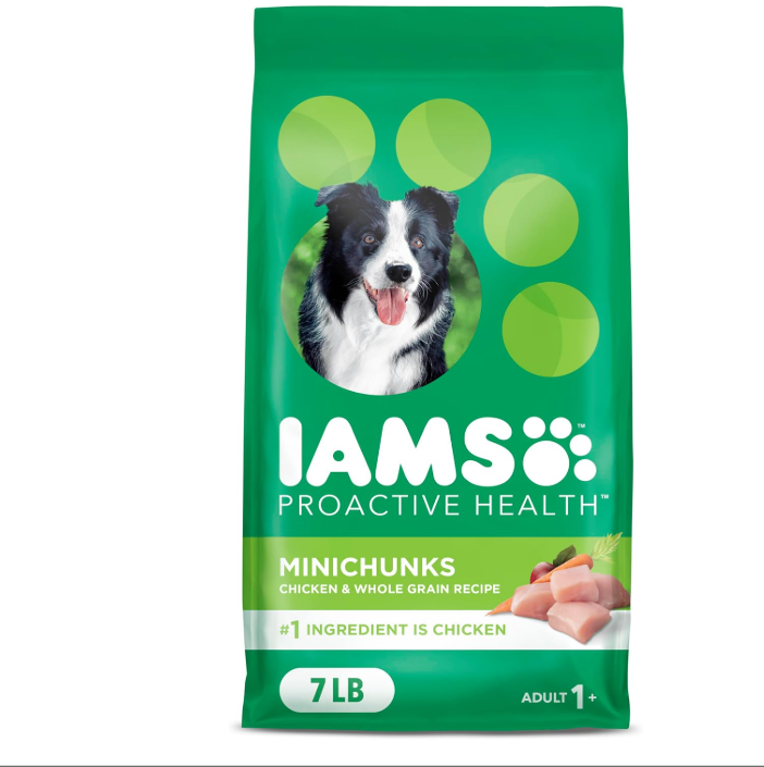 IAMS Proactive Health Minichunks Adult Dry Dog Food with Real Chicken and Whole Grains, 7 lb. Bag